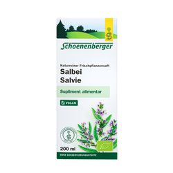 Pure fresh plant juice Sage