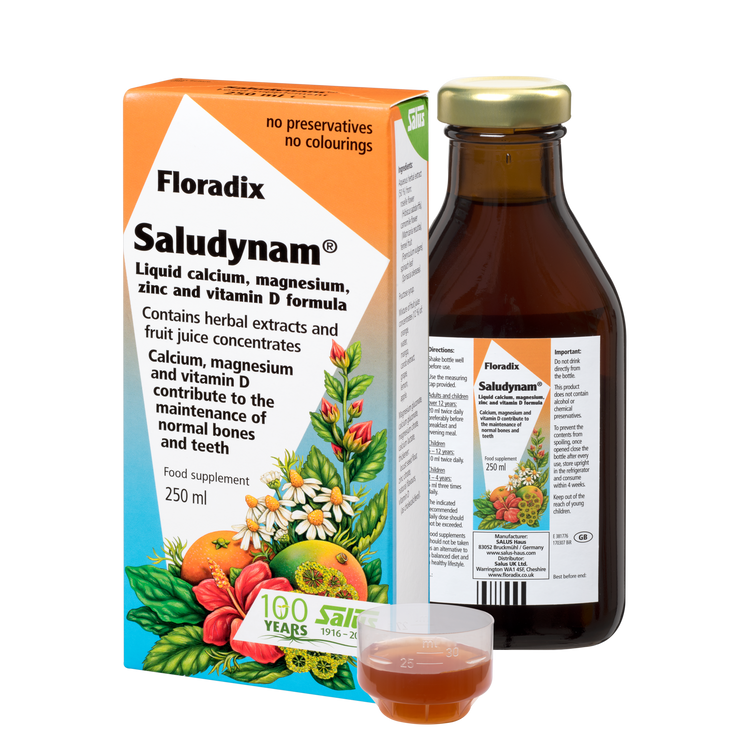 Floradix  Saludynam®, Liquid calcium, magnesium, zinc and vitamin D formula